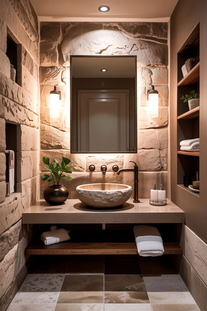Taupe and stone bathroom - 30 taupe bathroom color schemes