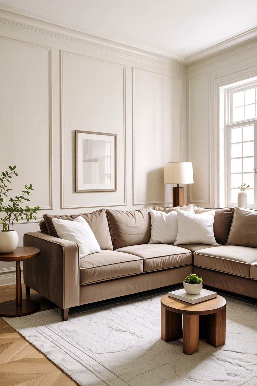 Taupe and white living room - 30 taupe living room color schemes