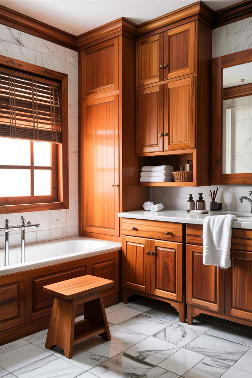 Teak bathroom furniture - 30 Asian bathroom ideas