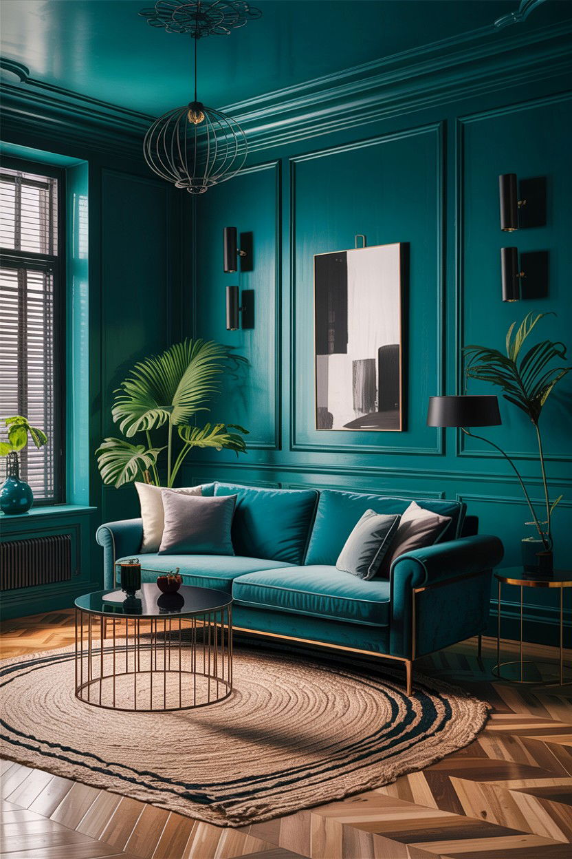 Teal And Black Living Room - 30 teal living room design ideas