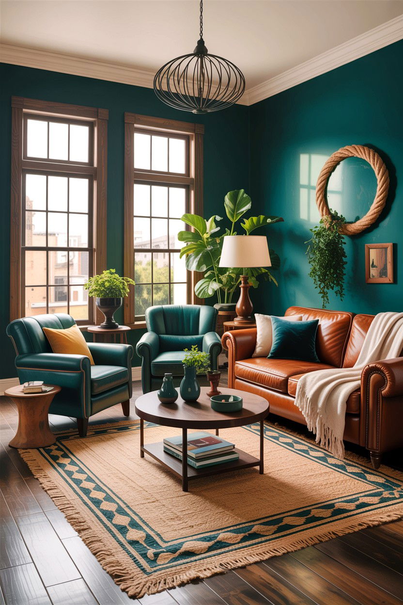 Teal And Brown Living Room - 30 teal living room design ideas