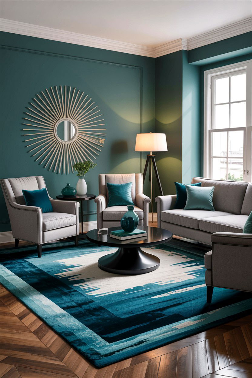 Teal And Gray Color Scheme - 30 teal living room decor ideas