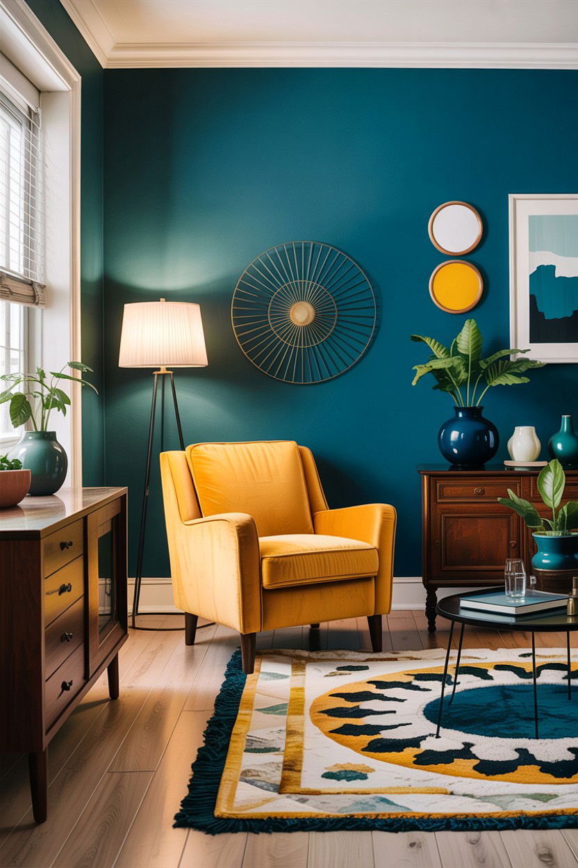 Teal And Mustard Yellow Decor - 30 teal living room decor ideas