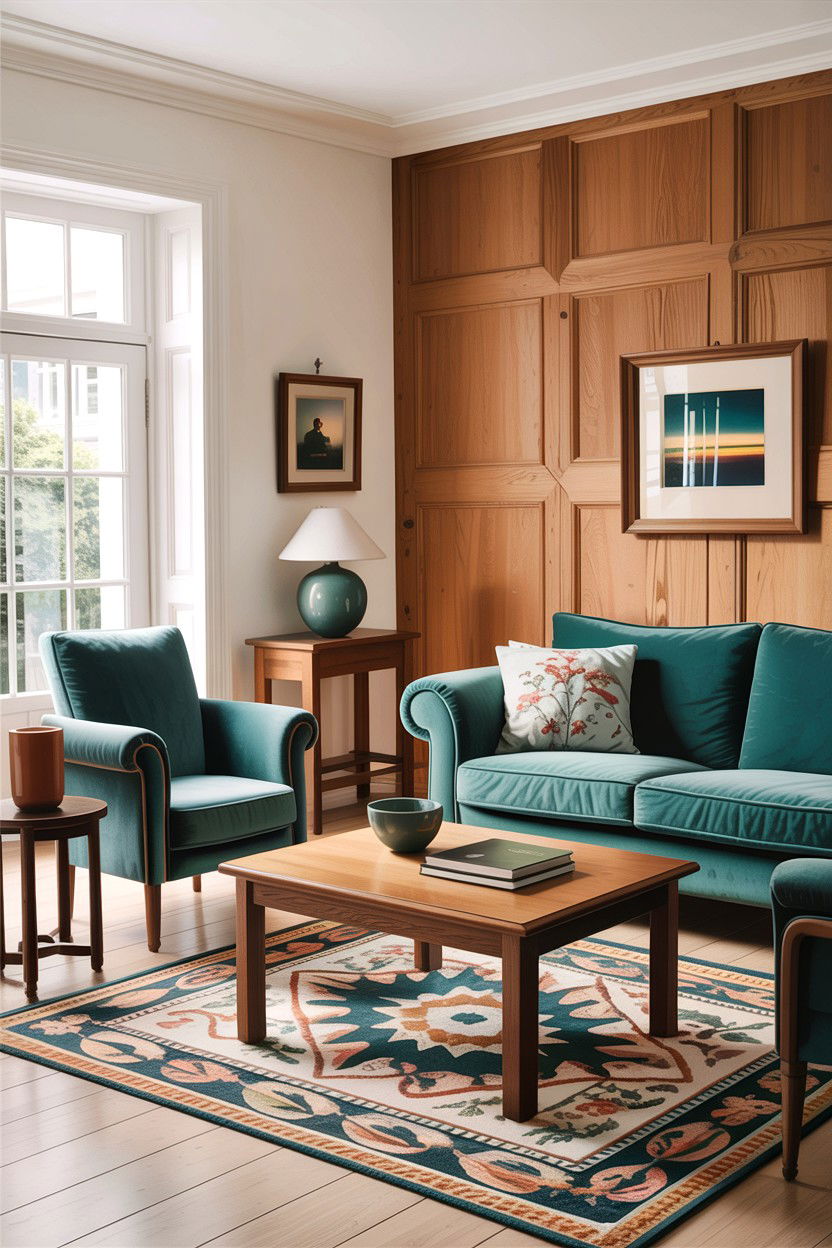 Teal And Oak Living Room - 30 scandinavian teal living room ideas