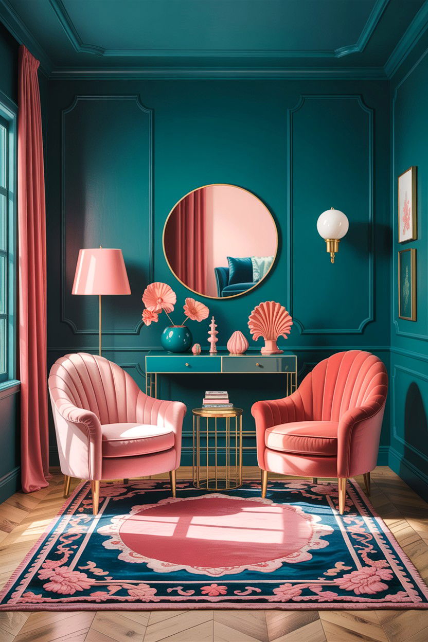 Teal And Pink Living Room - 30 teal living room design ideas
