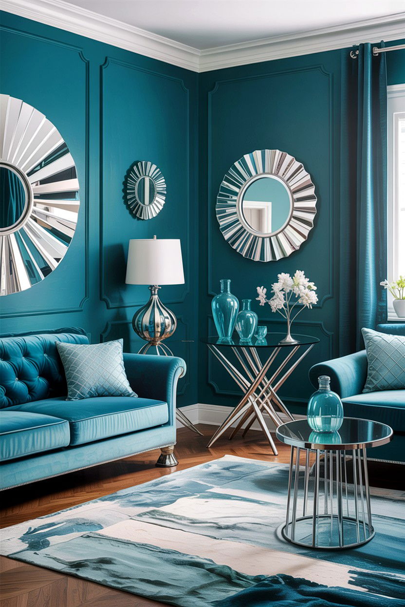 Teal And Silver Living Room - 30 teal living room design ideas