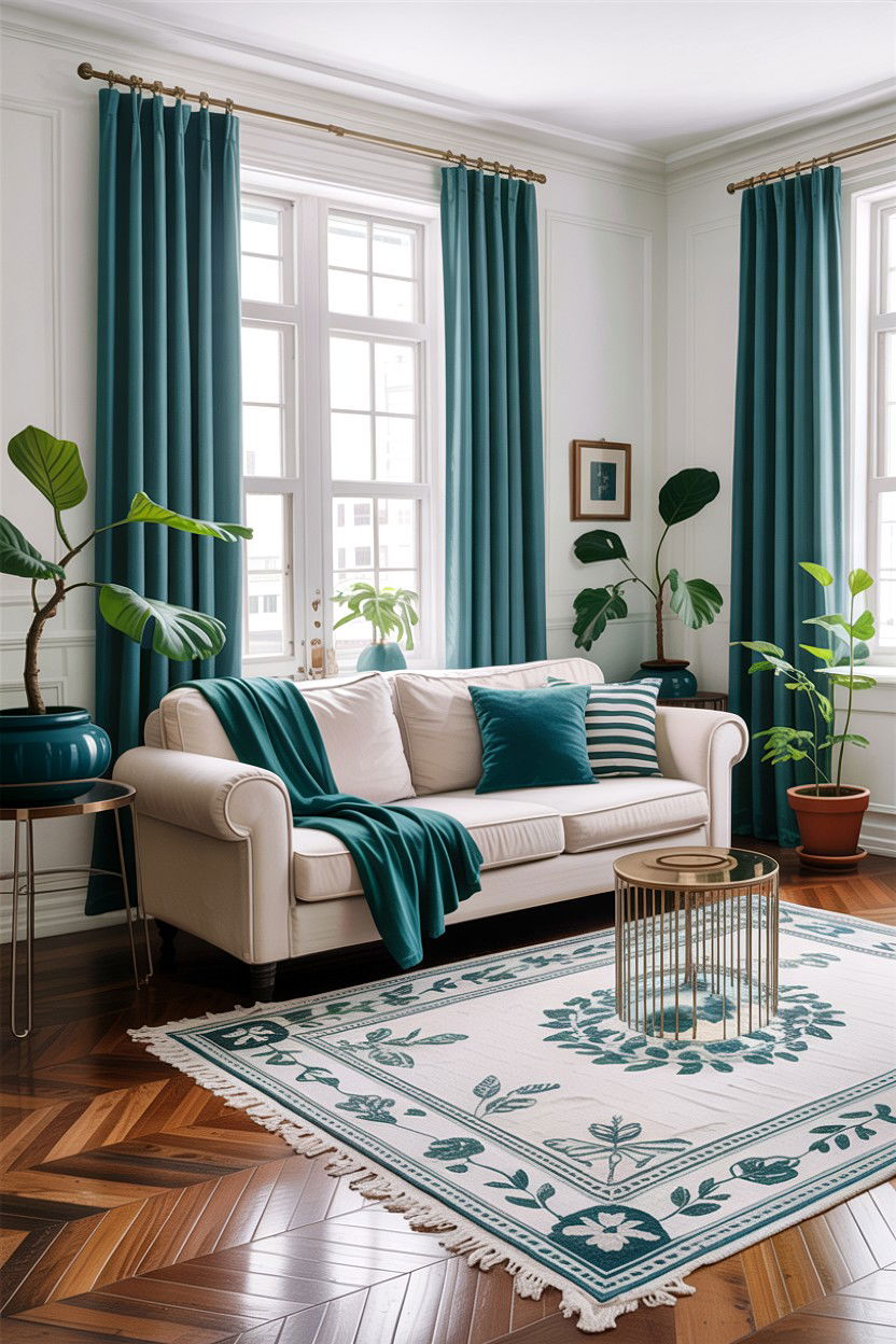 Teal And White Living Room - 30 teal living room design ideas