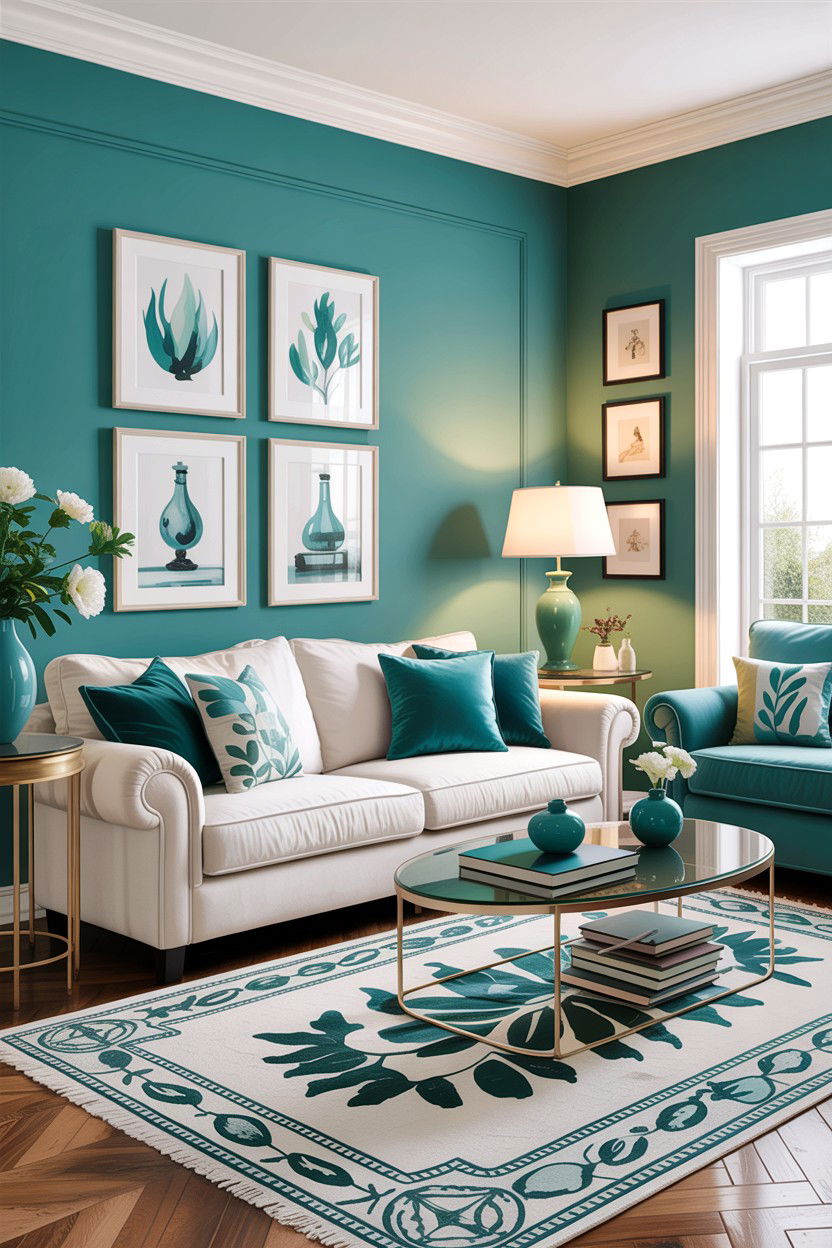 Teal And White Living Room - 30 teal living room decor ideas