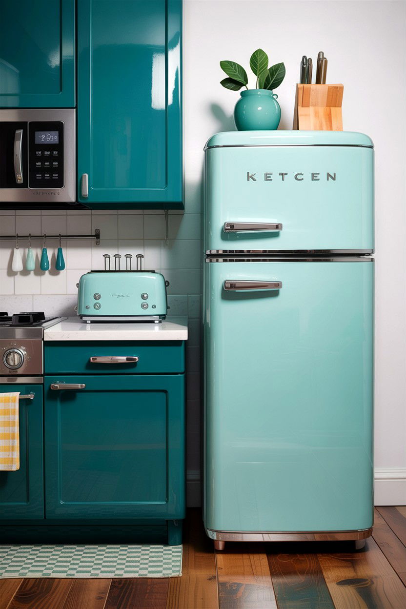 Teal Kitchen Appliances - 30 teal kitchen decor ideas