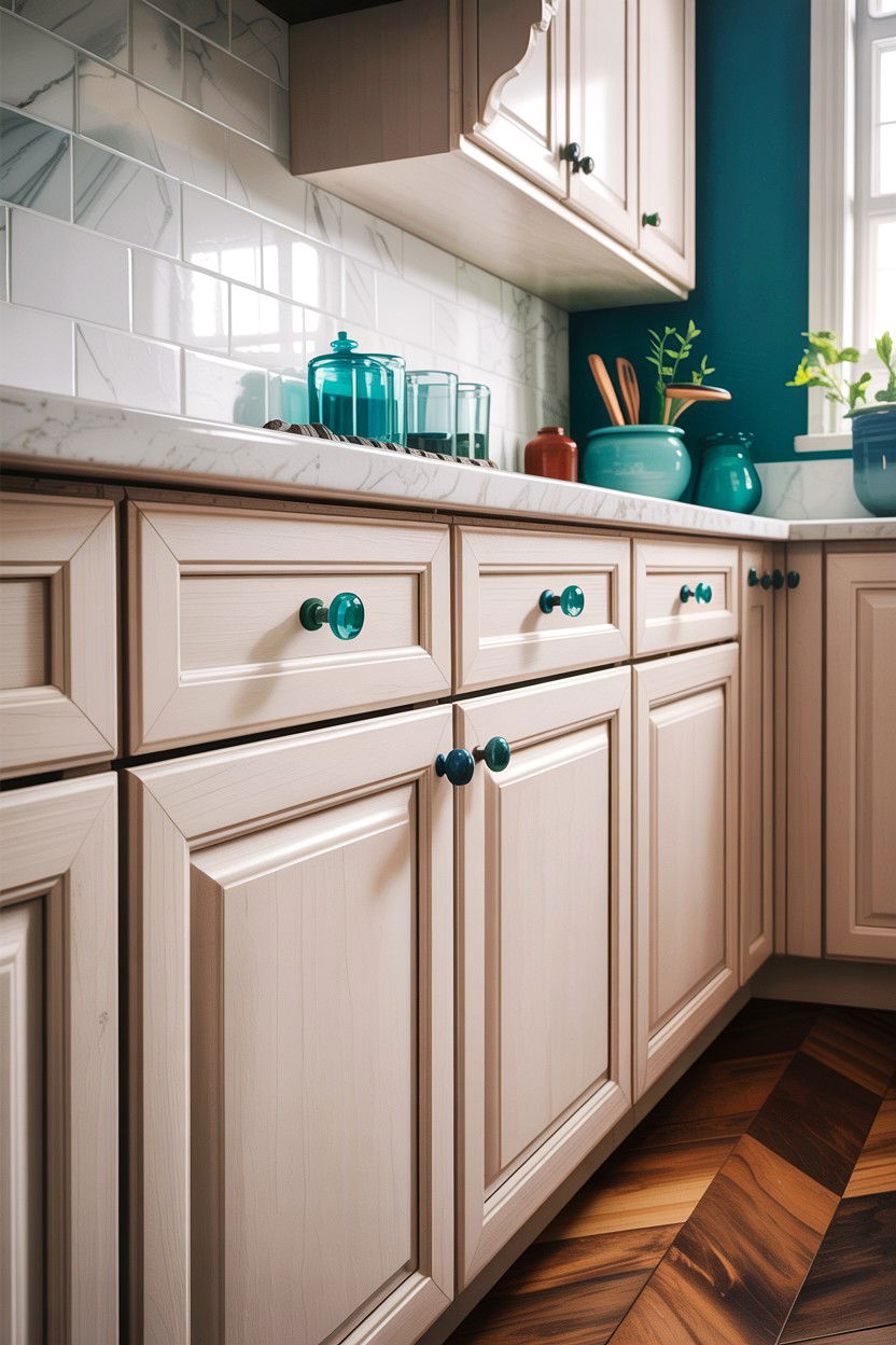 Teal Kitchen Hardware - 30 teal kitchen decor ideas