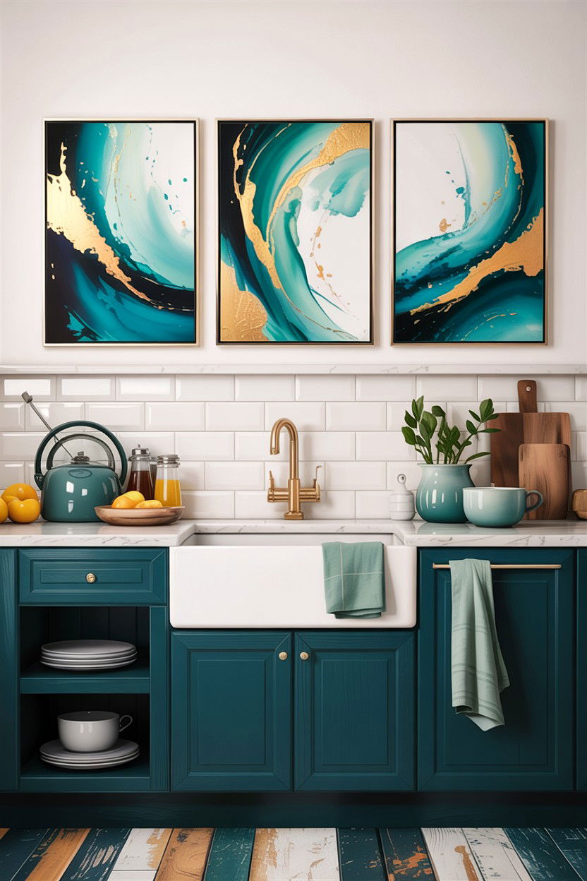 Teal Kitchen Wall Art - 30 teal kitchen decor ideas