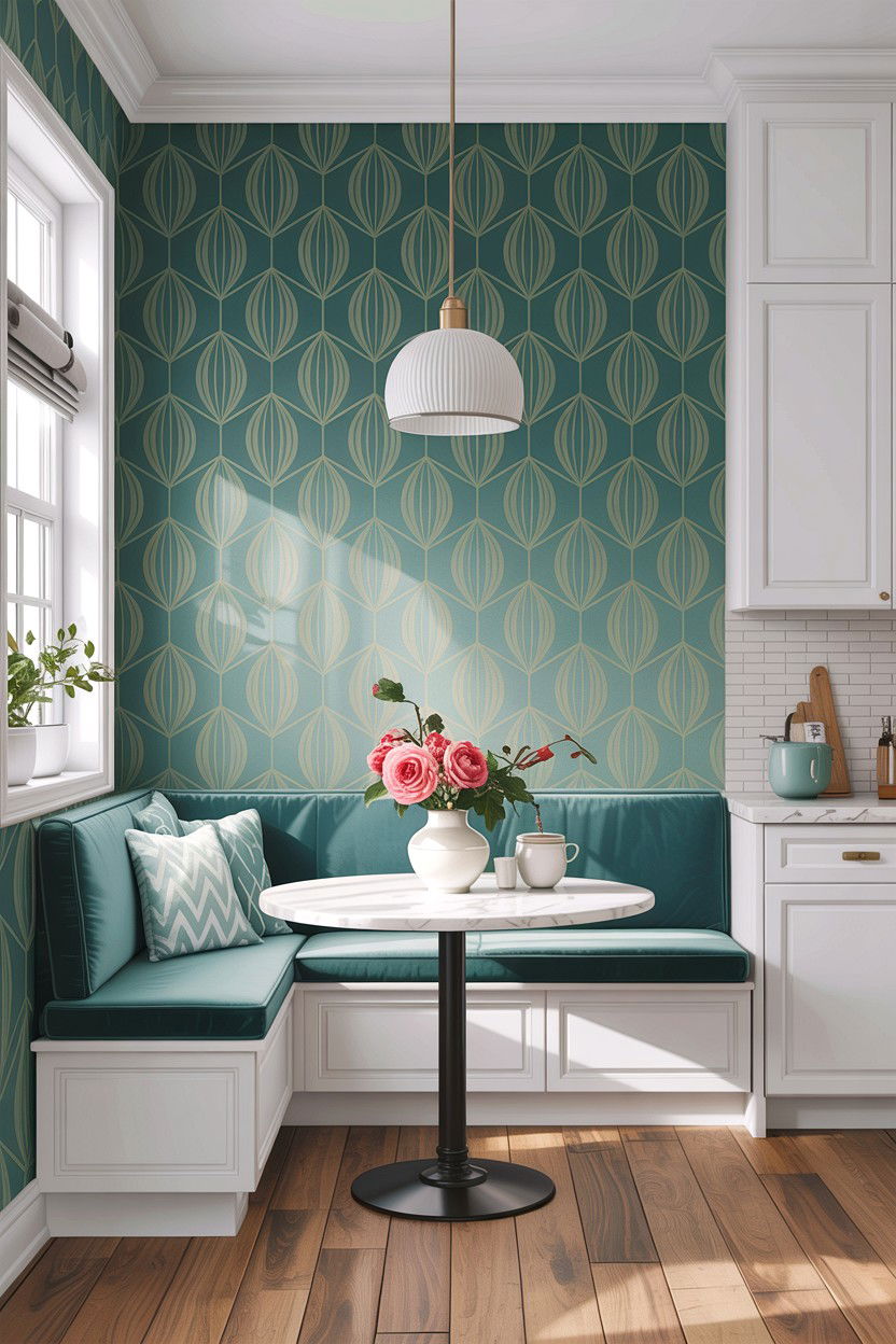 Teal Kitchen Wallpaper - 30 teal kitchen decor ideas