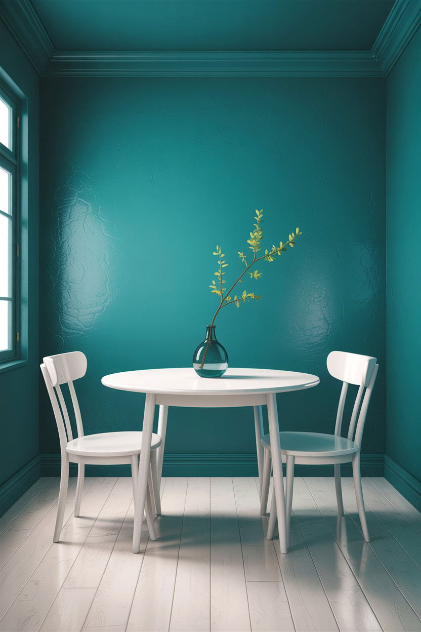 Teal Minimalist Dining Room - 30 teal dining room decor ideas