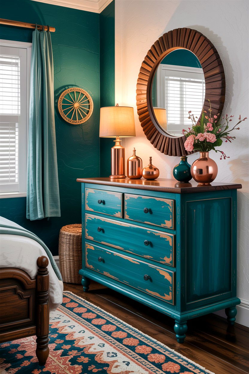 Teal Rustic Bedroom Furniture - 30 rustic blue bedroom ideas