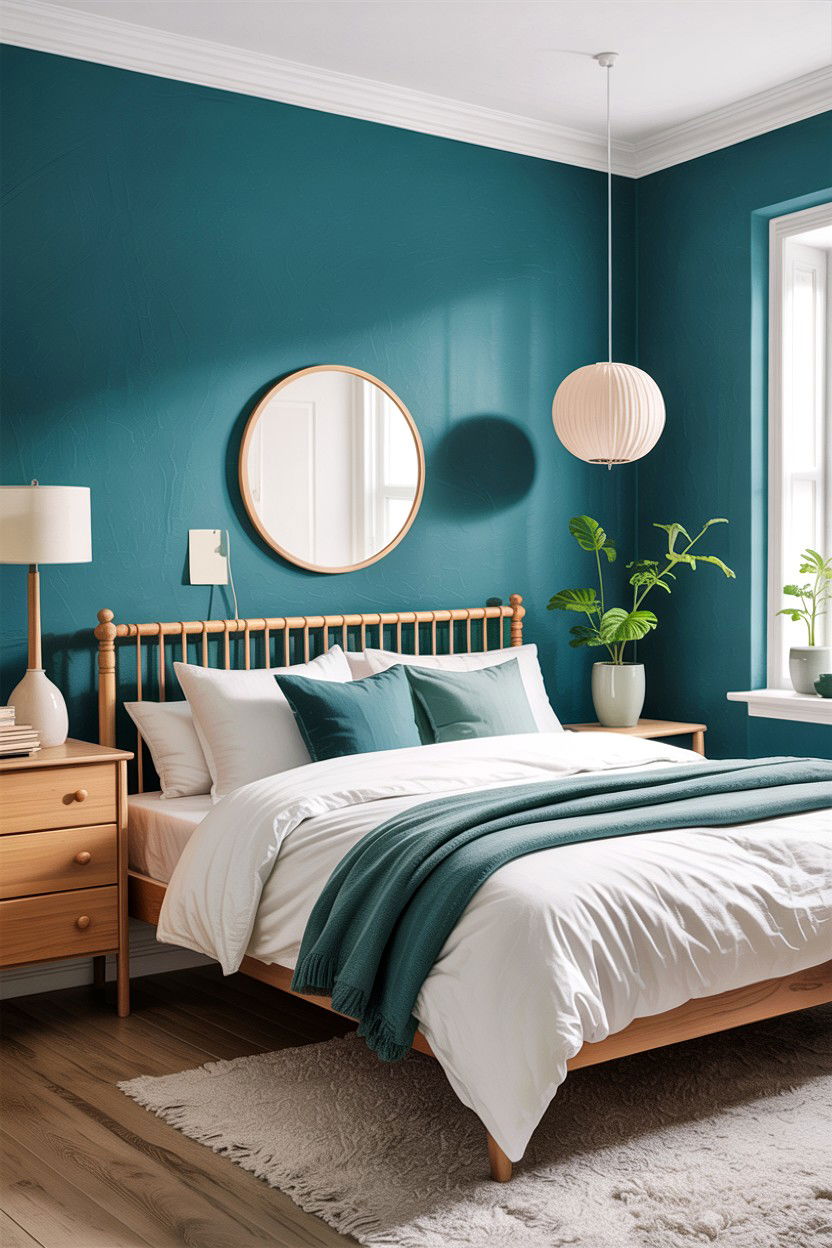 Teal Scandinavian Bedroom - 30 scandinavian blue bedroom ideas