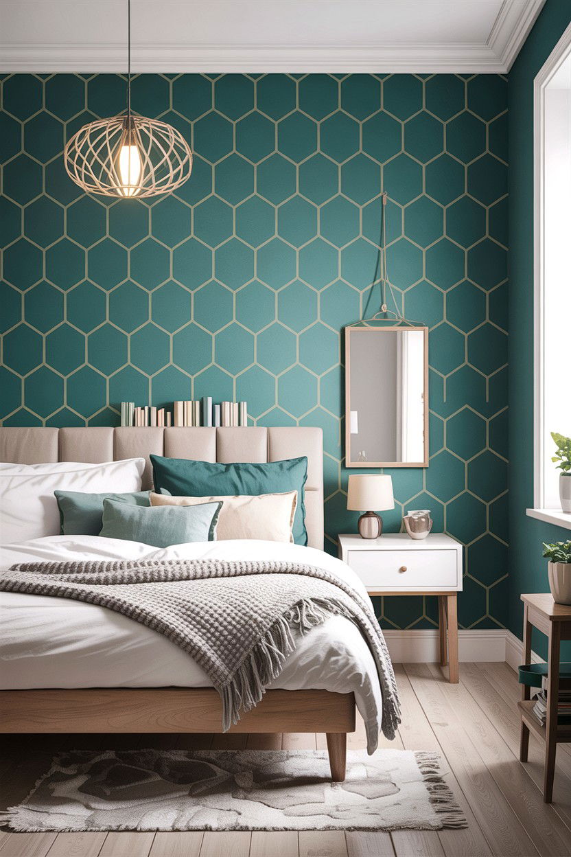 Teal Wallpaper Scandinavian Bedroom - 30 scandinavian teal bedroom ideas