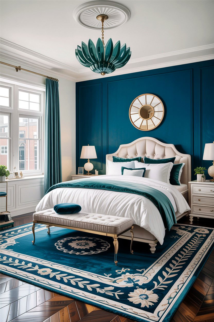 Teal and white master bedroom - 30 teal and white bedroom ideas