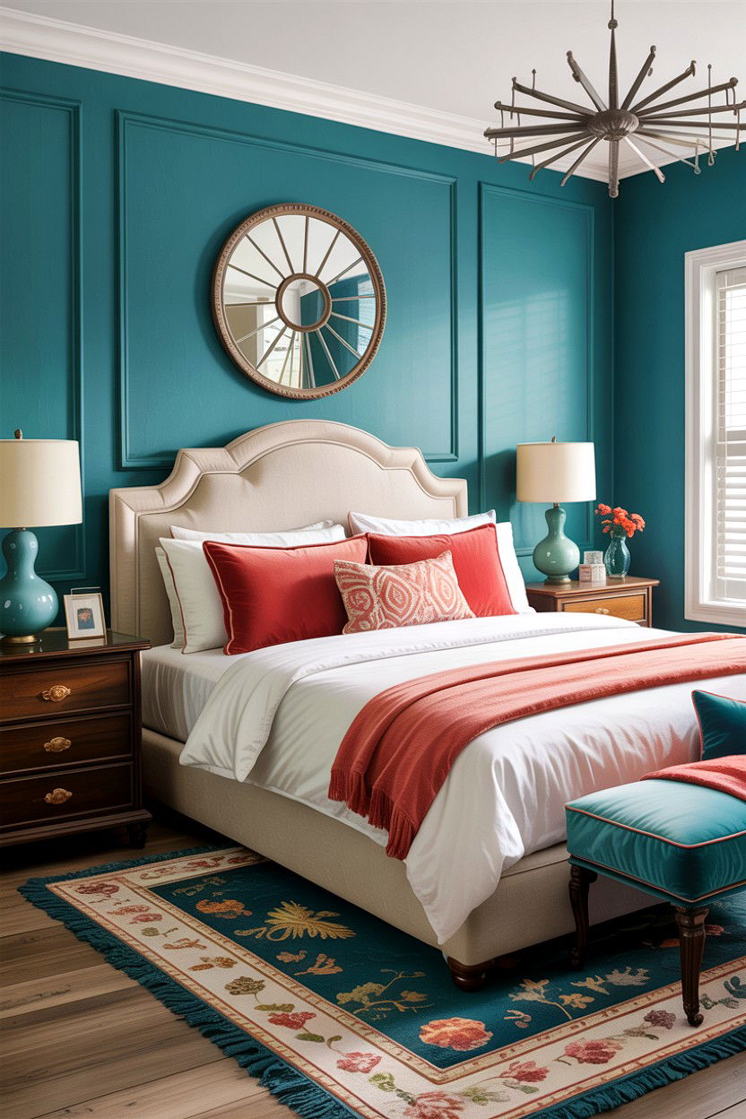 Teal bedroom - 30 bedroom paint colors