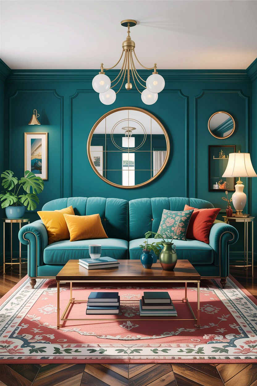 30 Traditional Teal Living Room Ideas for Your Home