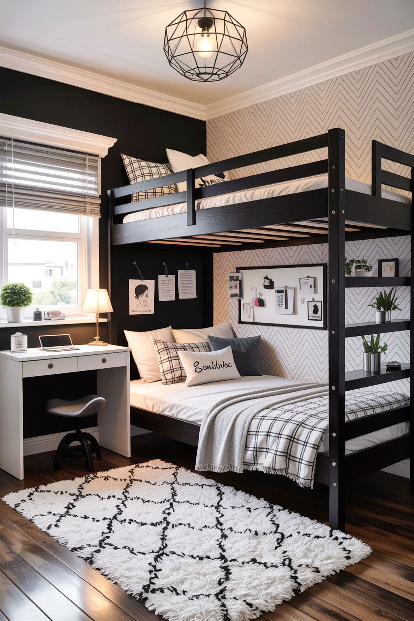 Teen black and white bedroom - 30 black and white bedroom ideas