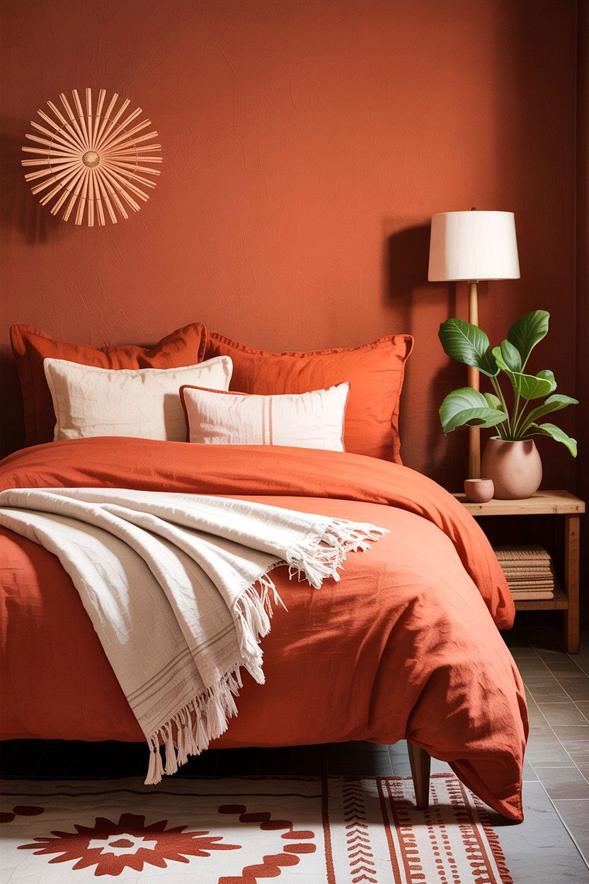 Terracotta Bedding - 30 bedroom bedding ideas