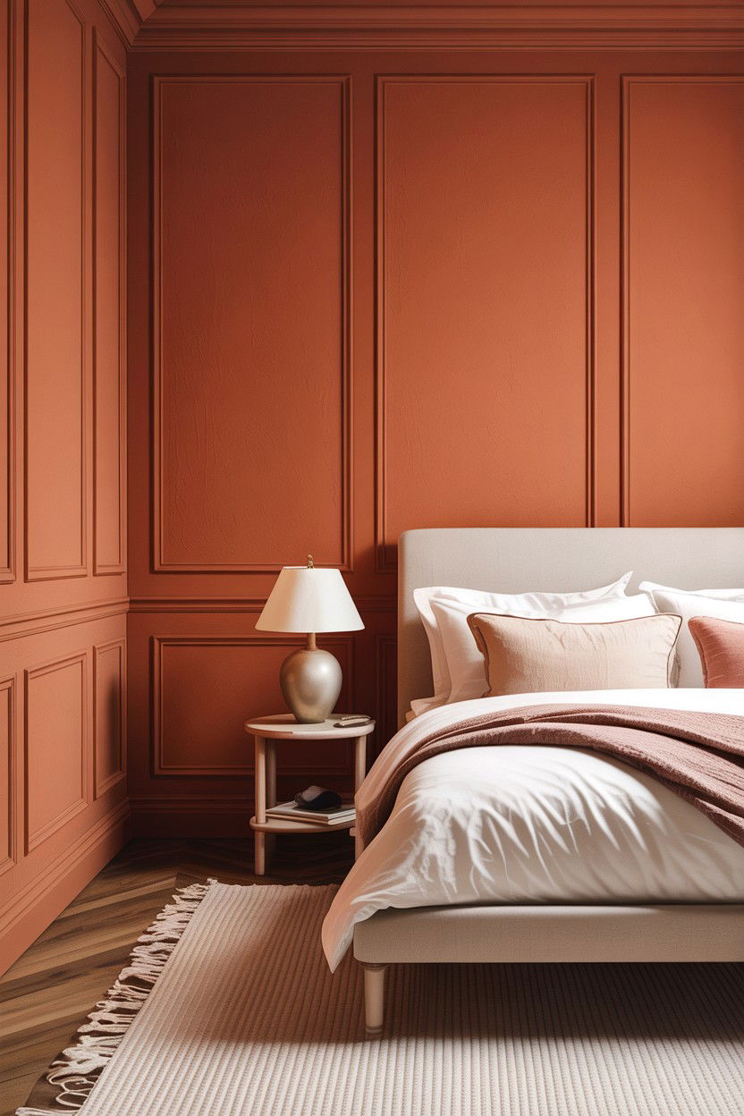 Terracotta Wall Paneling - 30 bedroom terracotta walls