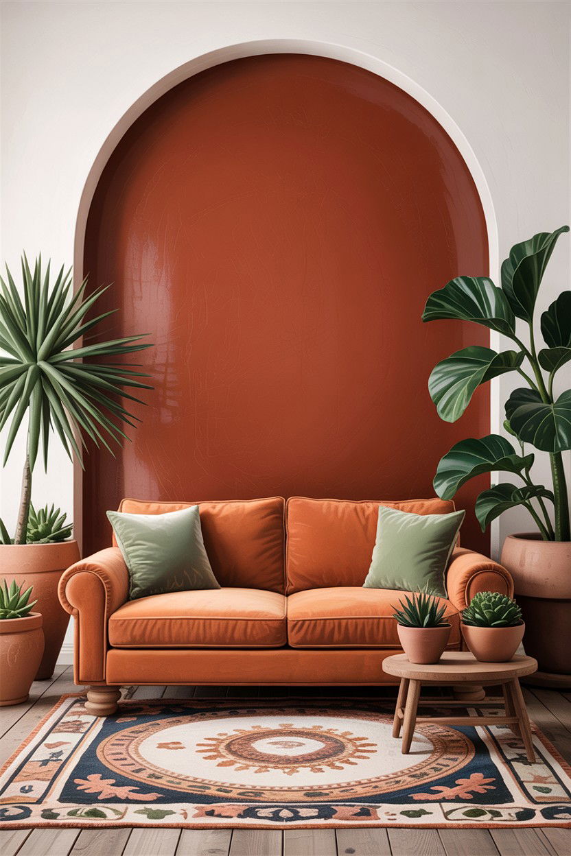 Terracotta living room decor - 30 Southwestern living room ideas