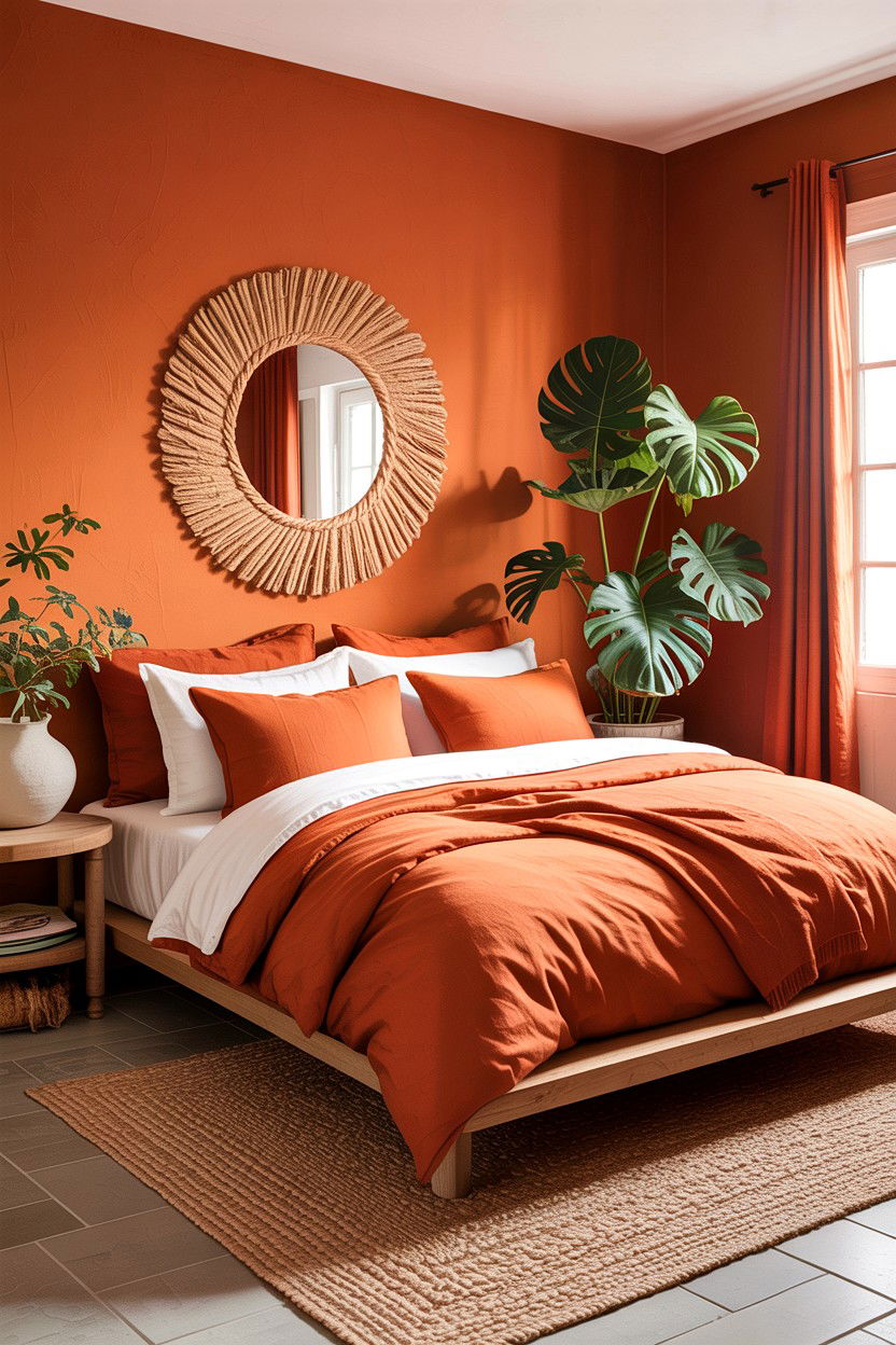 Terracotta orange bedding set - 30 bedroom bedding sets