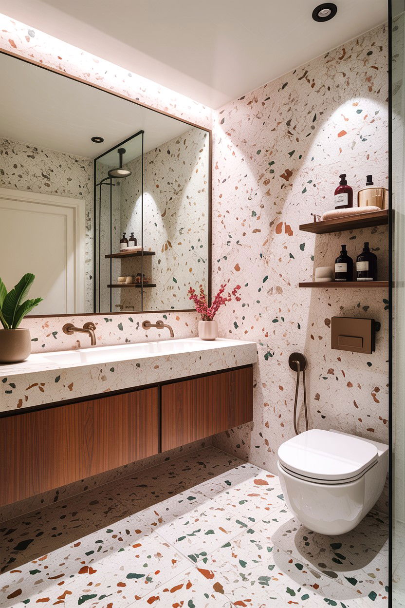 Terrazzo Floor Bathroom - 30 high-end bathroom ideas
