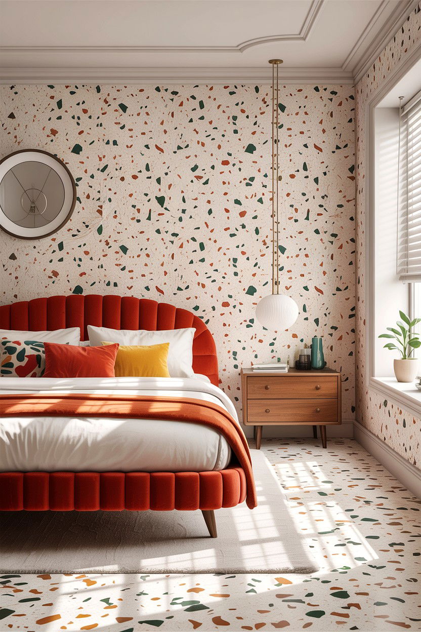 Terrazzo Texture Wallpaper - 30 bedroom textured wallpapers