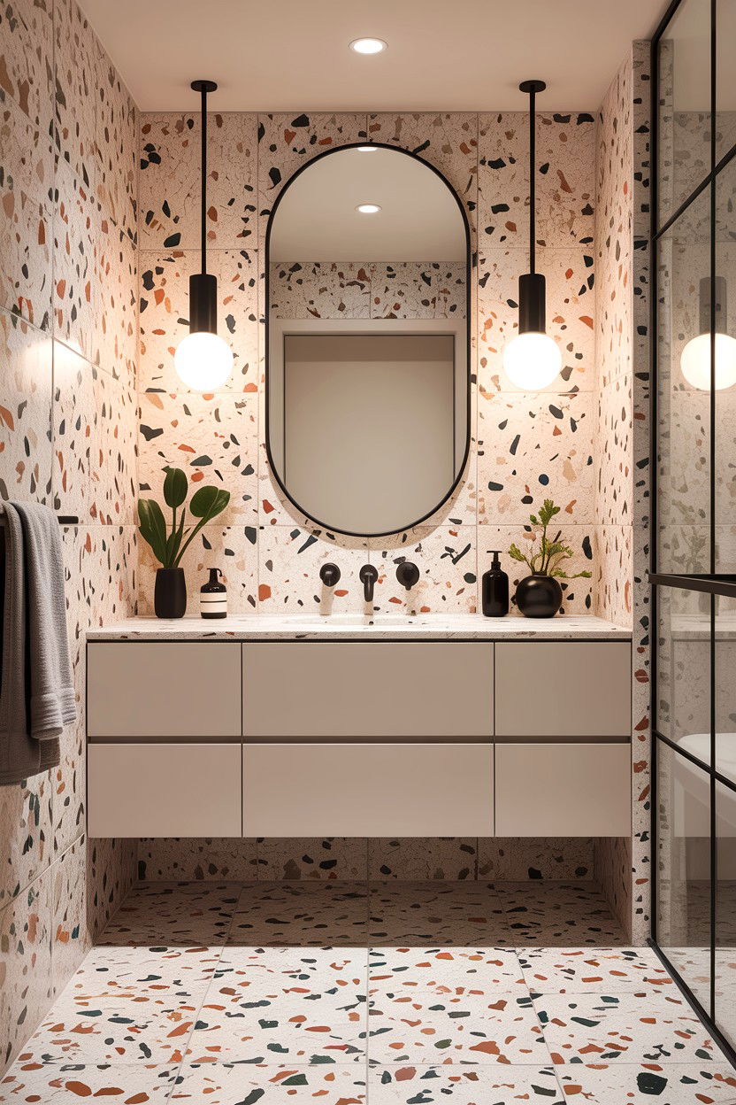Terrazzo Tile Bathroom - 30 designer bathroom ideas