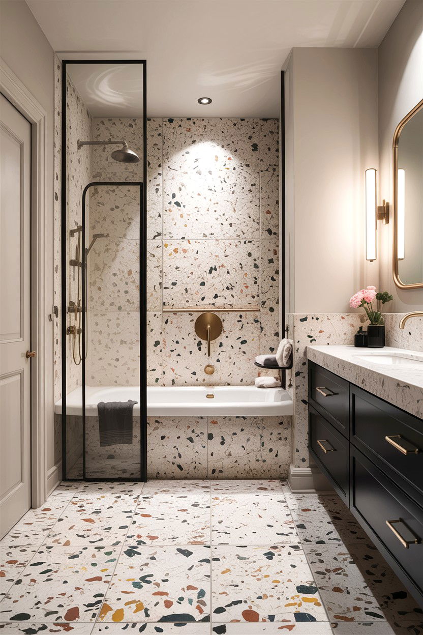 Terrazzo tile bathroom - 30 amazing bathroom ideas