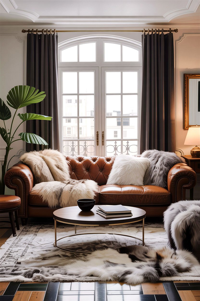 Texture Faux Fur Living Room - 30 faux fur living room ideas