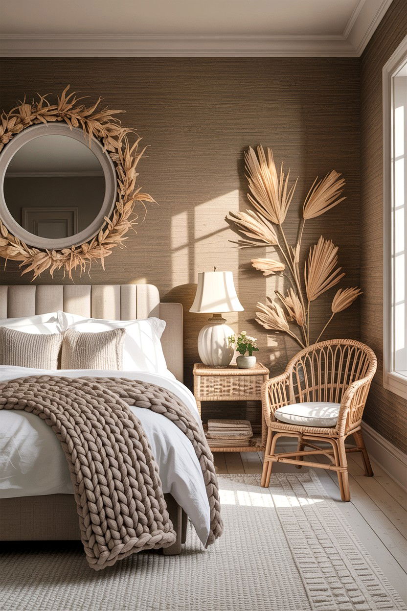 Textured Beige Bedroom - 30 warm beige bedroom ideas