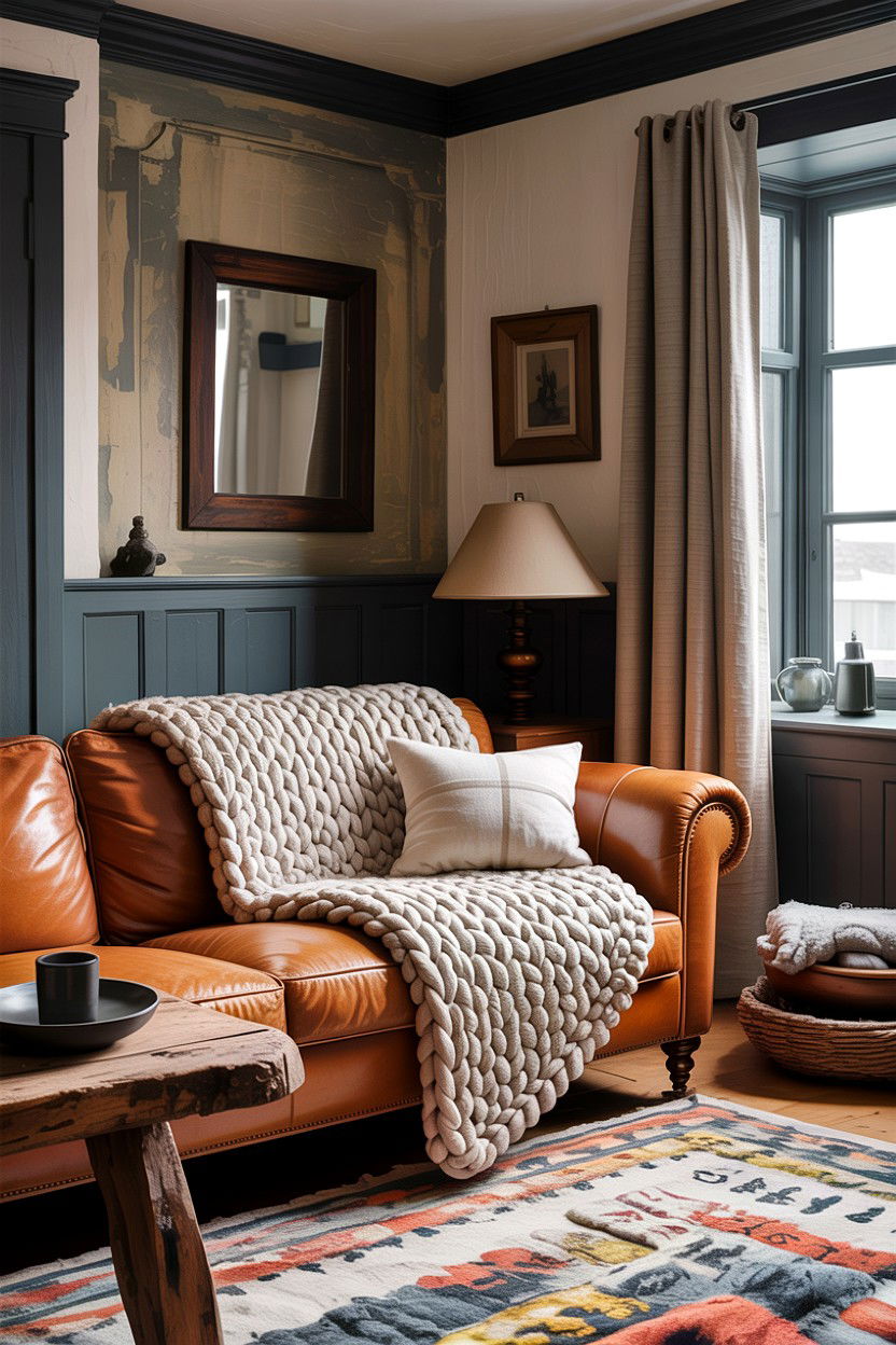 Textured Country Living Room - 30 country house living room ideas