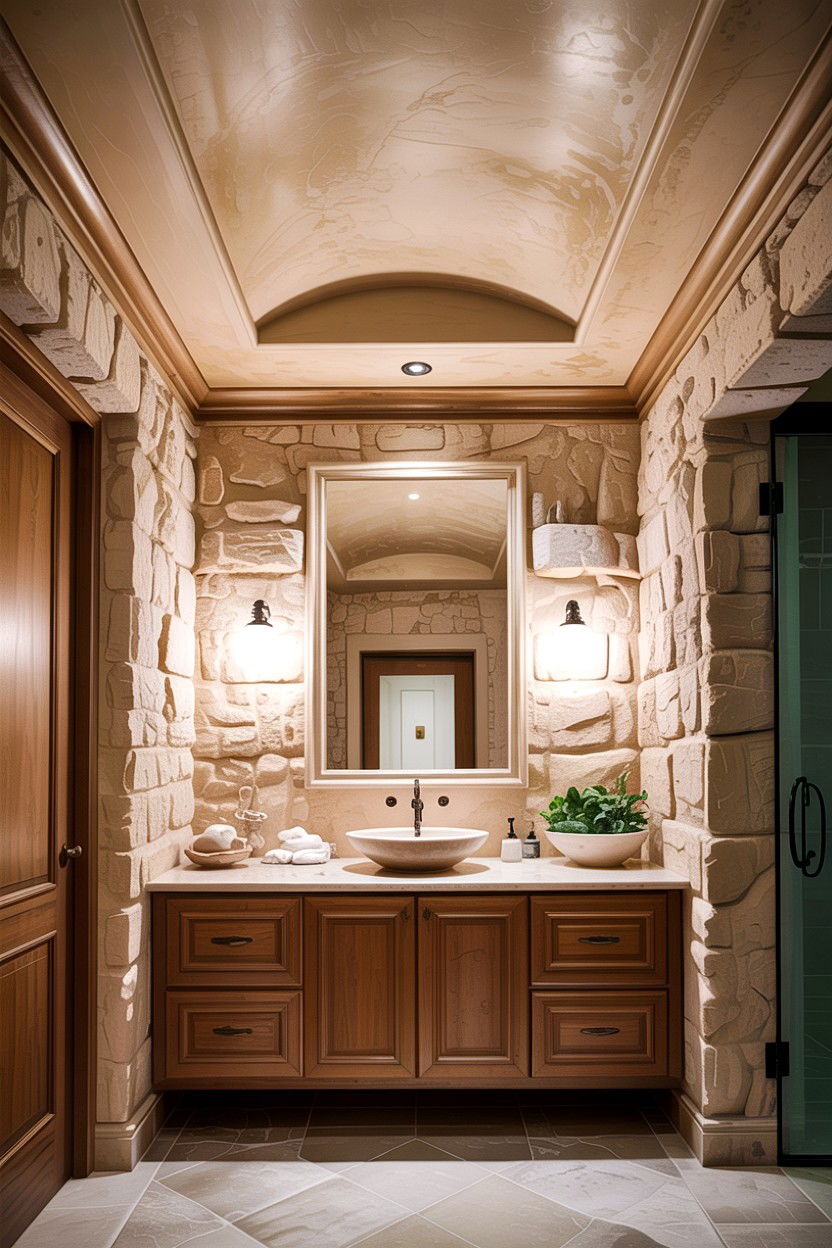 Textured Plaster Ceiling - 30 bathroom ceiling statement ideas