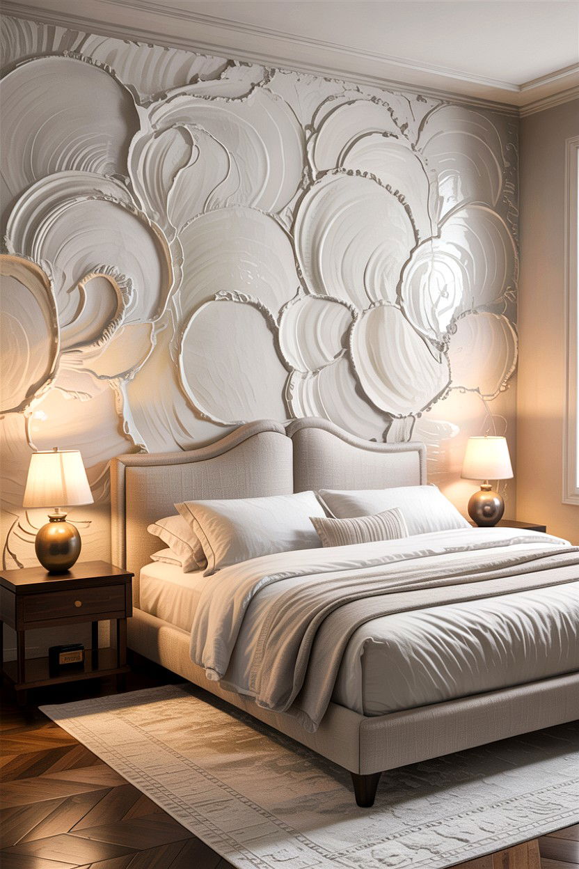 Textured Plaster - 30 bedroom accent walls