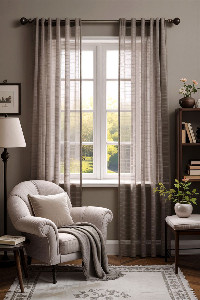 Textured Waffle Weave Sheers - 30 bedroom sheer curtains