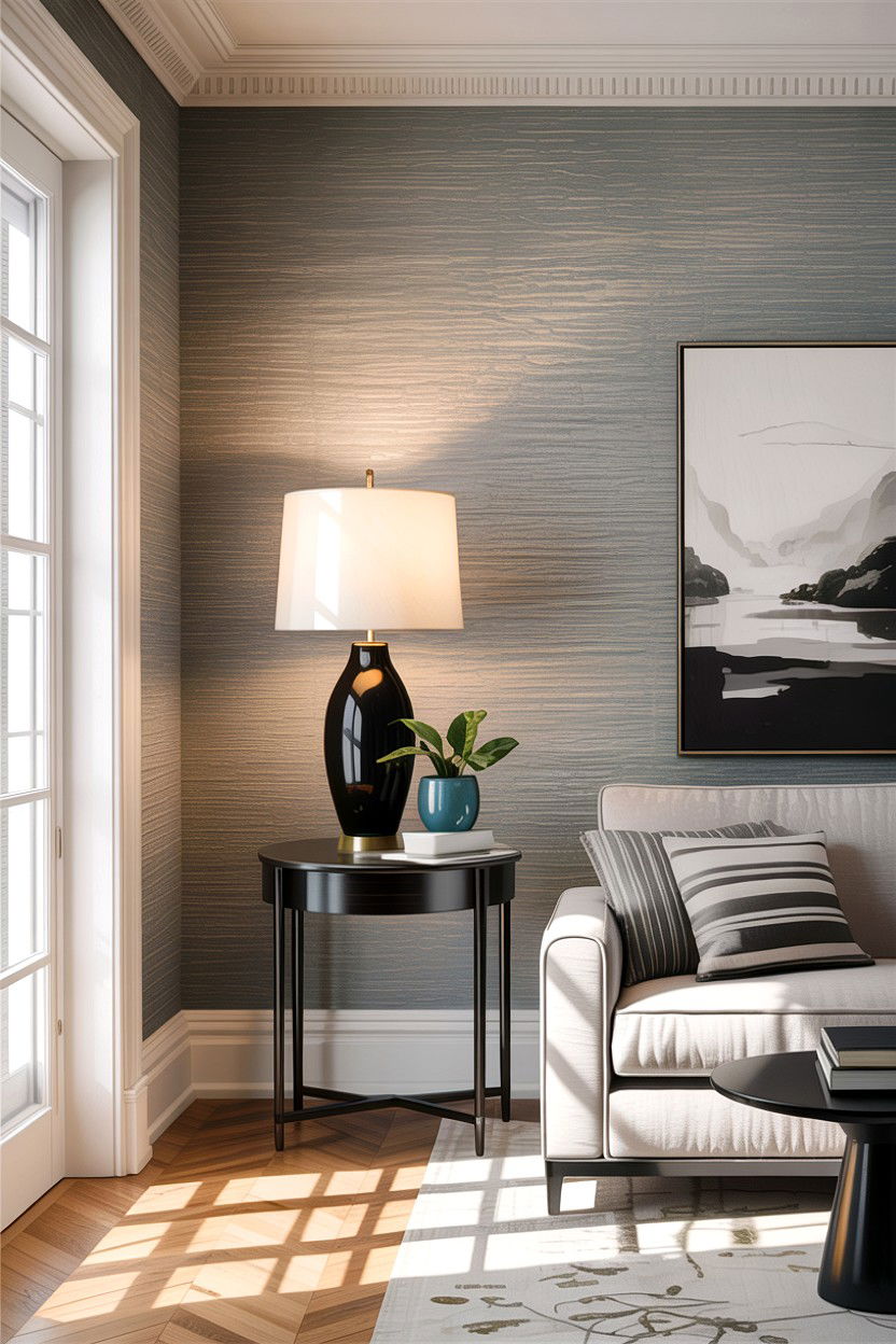 Textured Wallpaper - 30 living room enhancement ideas