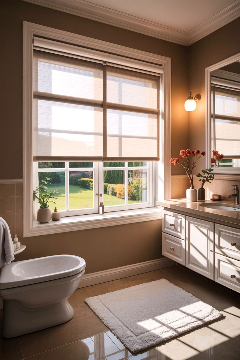 Thermal Bathroom Blinds - 30 bathroom blinds ideas