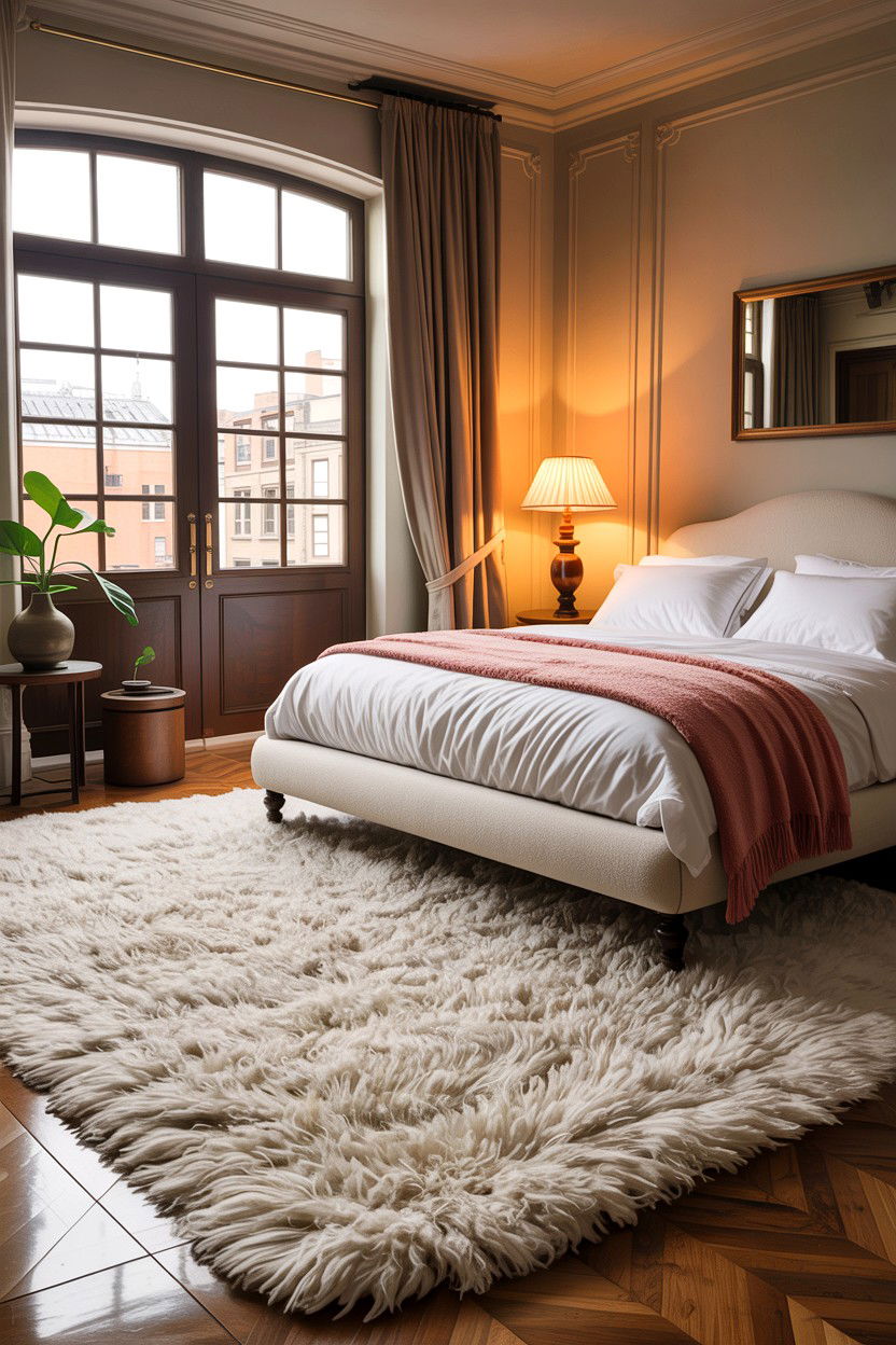 Thick Pile Wool Rug - 30 bedroom wool rugs