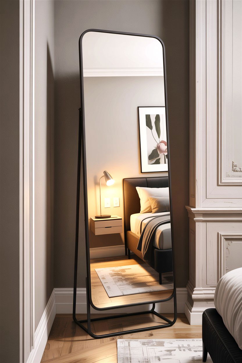 Thin frame floor mirror - 30 bedroom floor mirrors