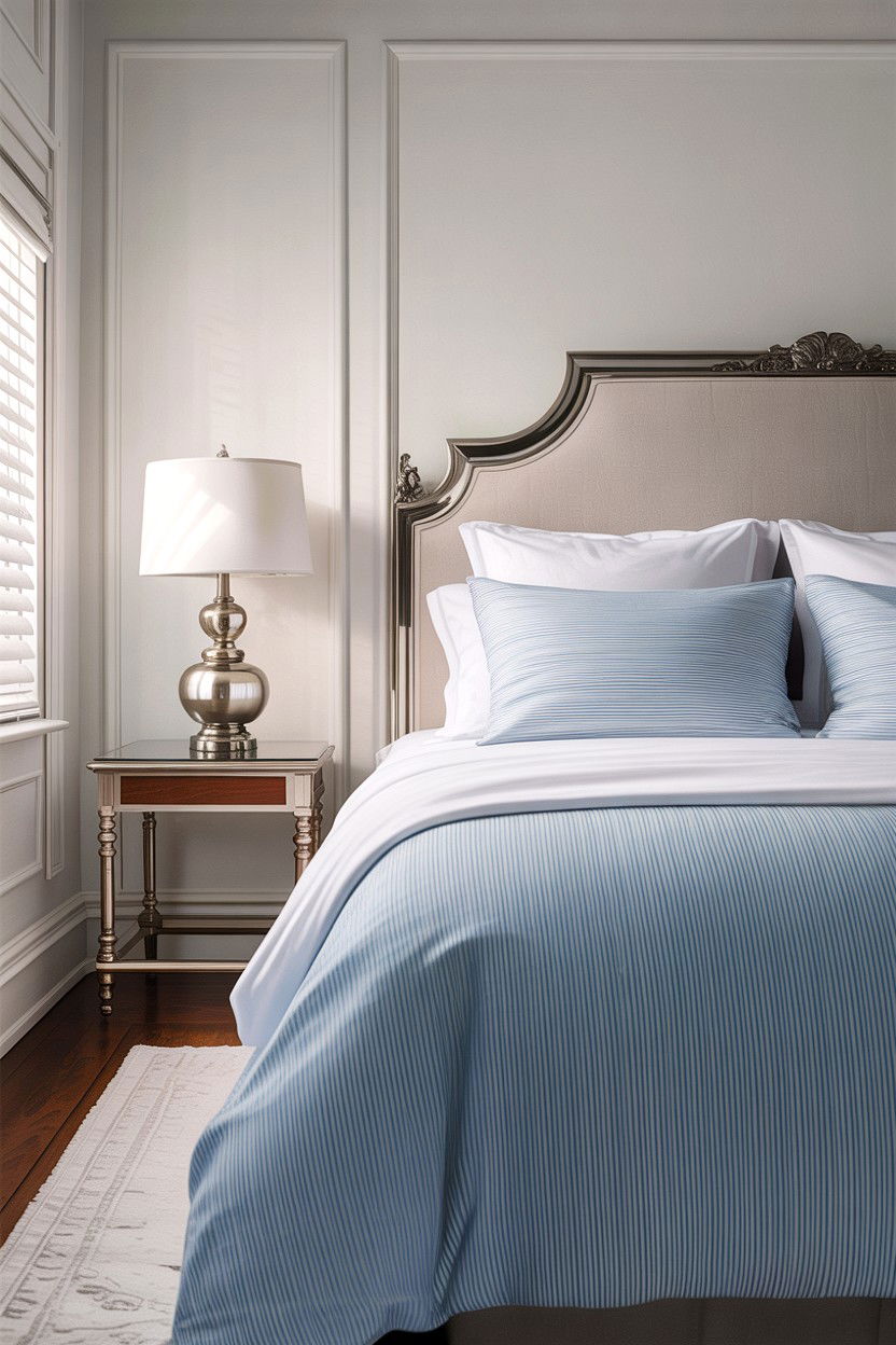 Thin striped bedding - 30 bedroom striped bedding ideas