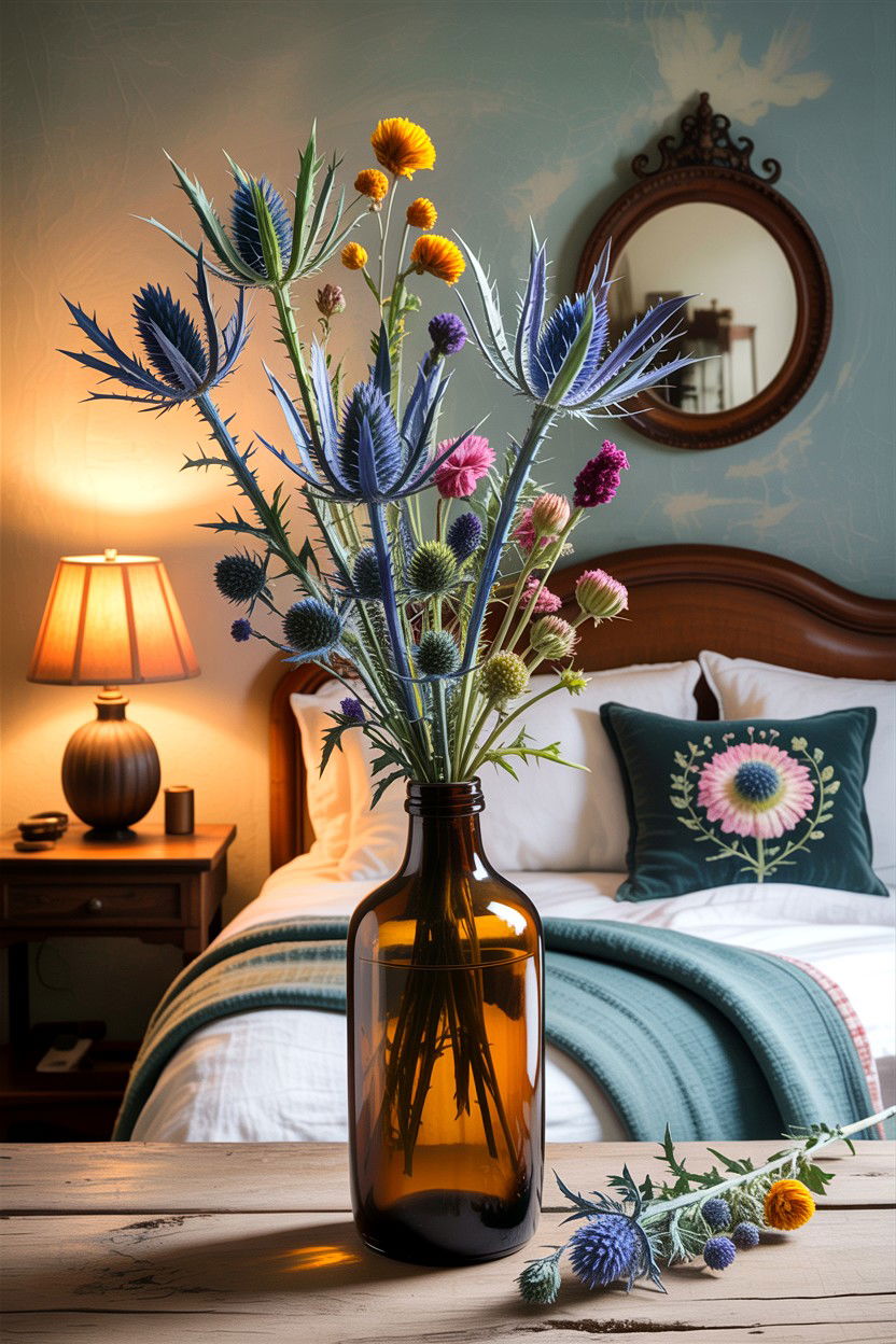 Thistle and Wildflower Mix - 30 bedroom dried flowers