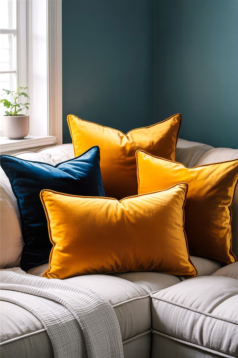 Throw pillows - 30 inexpensive living room ideas