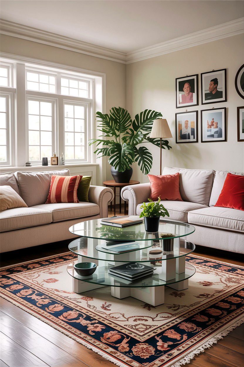 Tiered Glass Coffee Table - 30 living room glass coffee tables