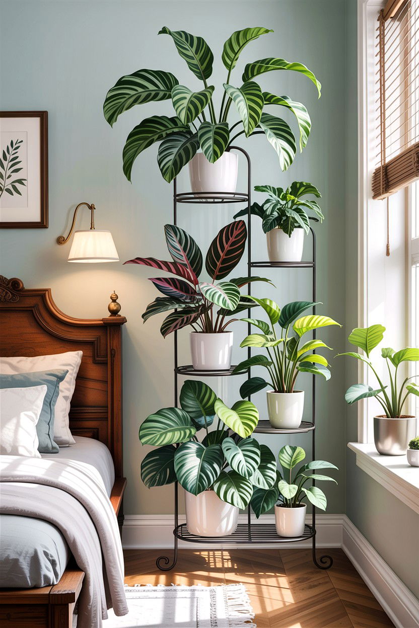 Tiered Plant Rack - 30 bedroom plant shelves