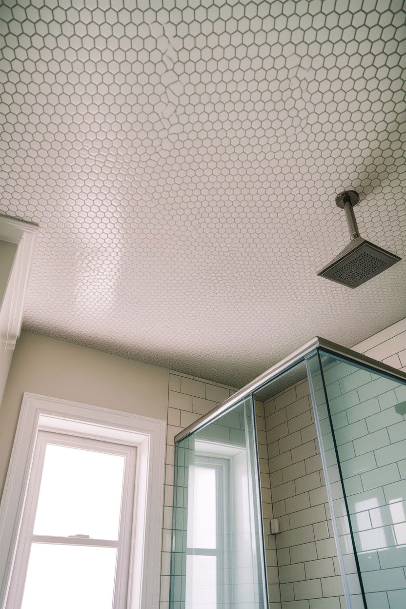 Tiled bathroom ceiling - 30 bathroom ceiling ideas