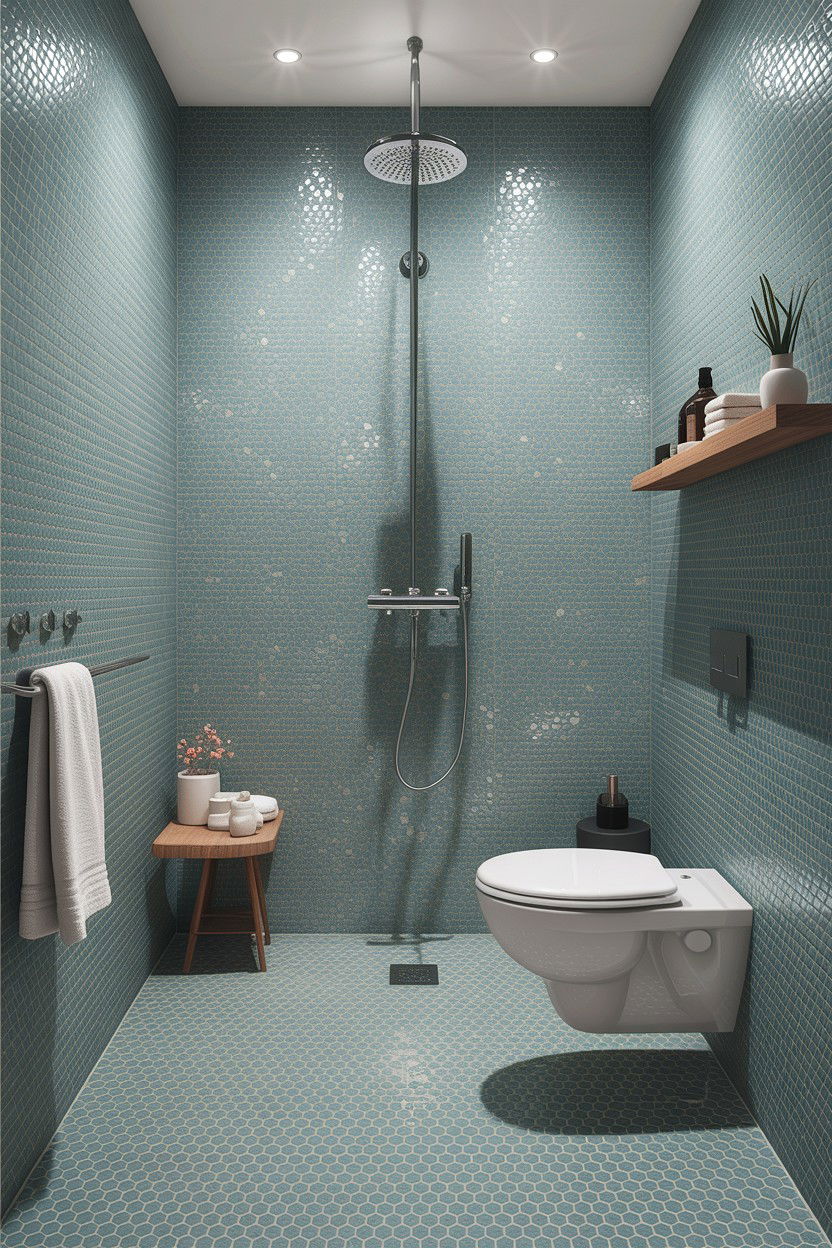 Tiled closet wet room - 30 closet to bathroom conversion ideas