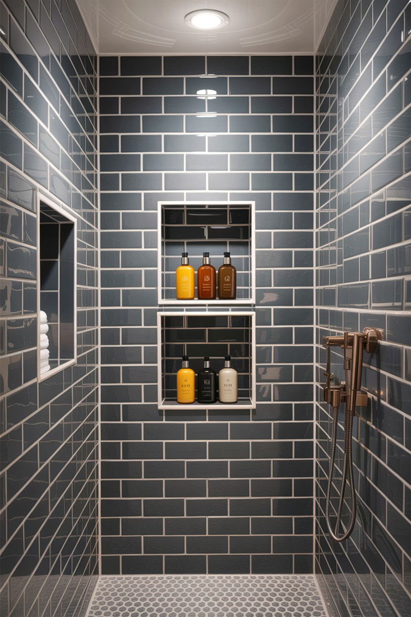 Tiled shower niche - 30 bathroom alcove ideas